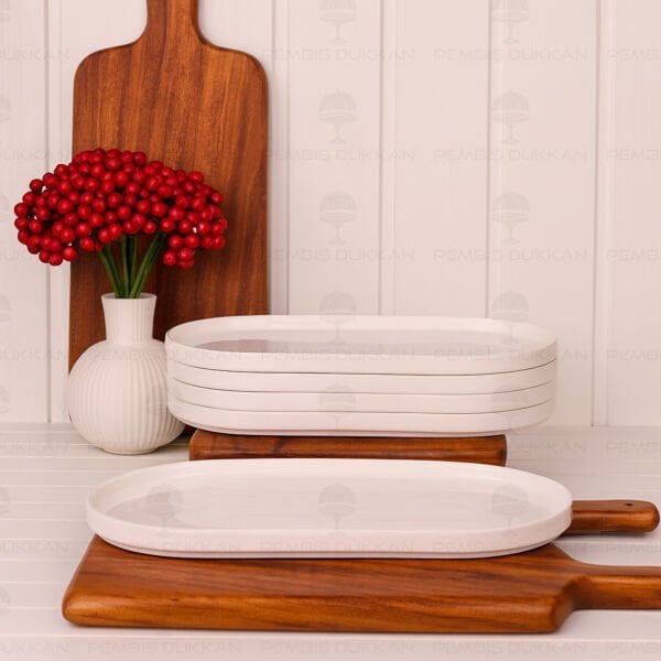 1 ADET VALENTE OVAL PORSELEN YEMEK & MASA ORTASI SERVİS (POR1911)﻿