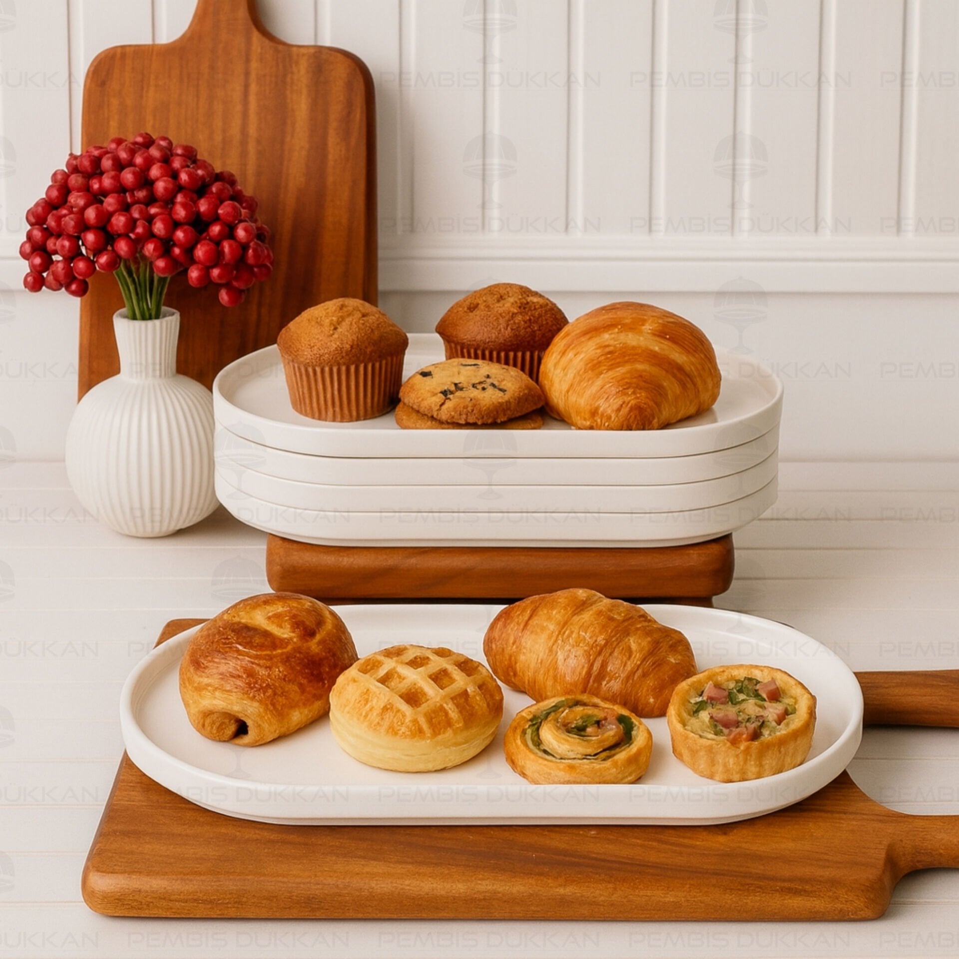 1 ADET VALENTE OVAL PORSELEN YEMEK & MASA ORTASI SERVİS (POR1911)﻿