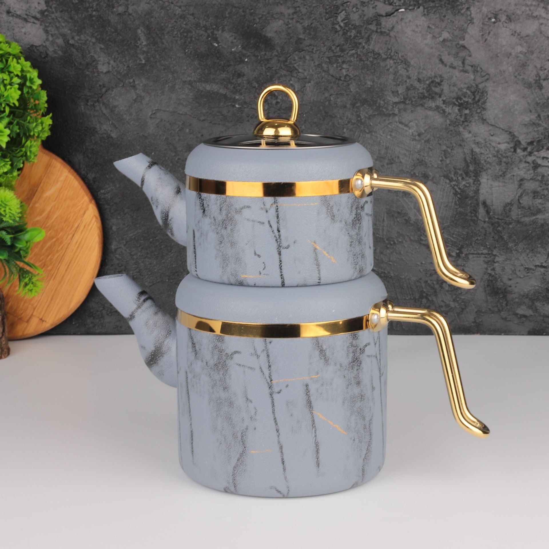 AROW OOLONG GRANİT ÇAYDANLIK GRİ