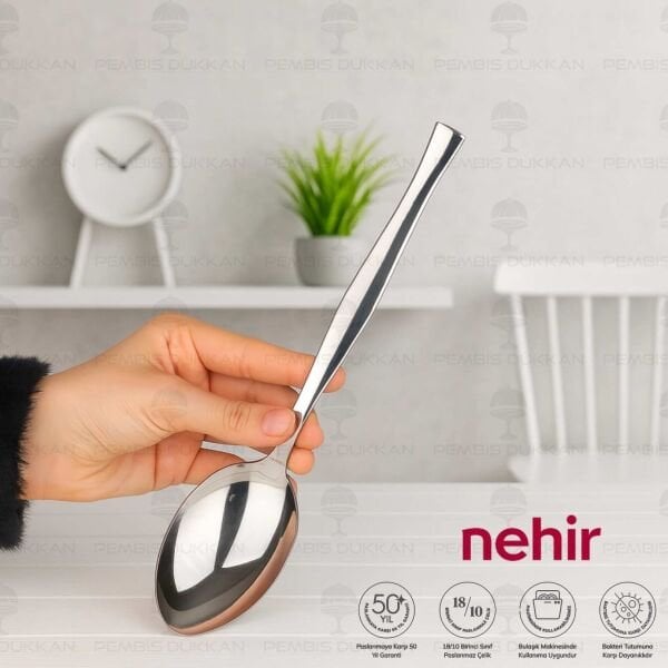 NEHİR ZARİF PASLANMAZ ÇELİK SERVİS KAŞIĞI