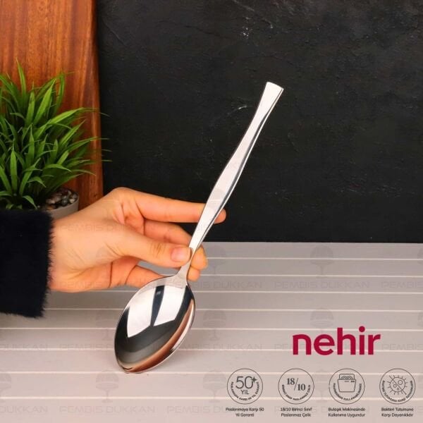 NEHİR ZARİF PASLANMAZ ÇELİK SERVİS KAŞIĞI