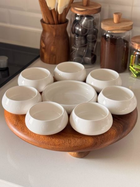 VENTO MASA ORTASI AKASYA STANDLI, REÇELLİK KOMBİN SET 8 (AKS142)