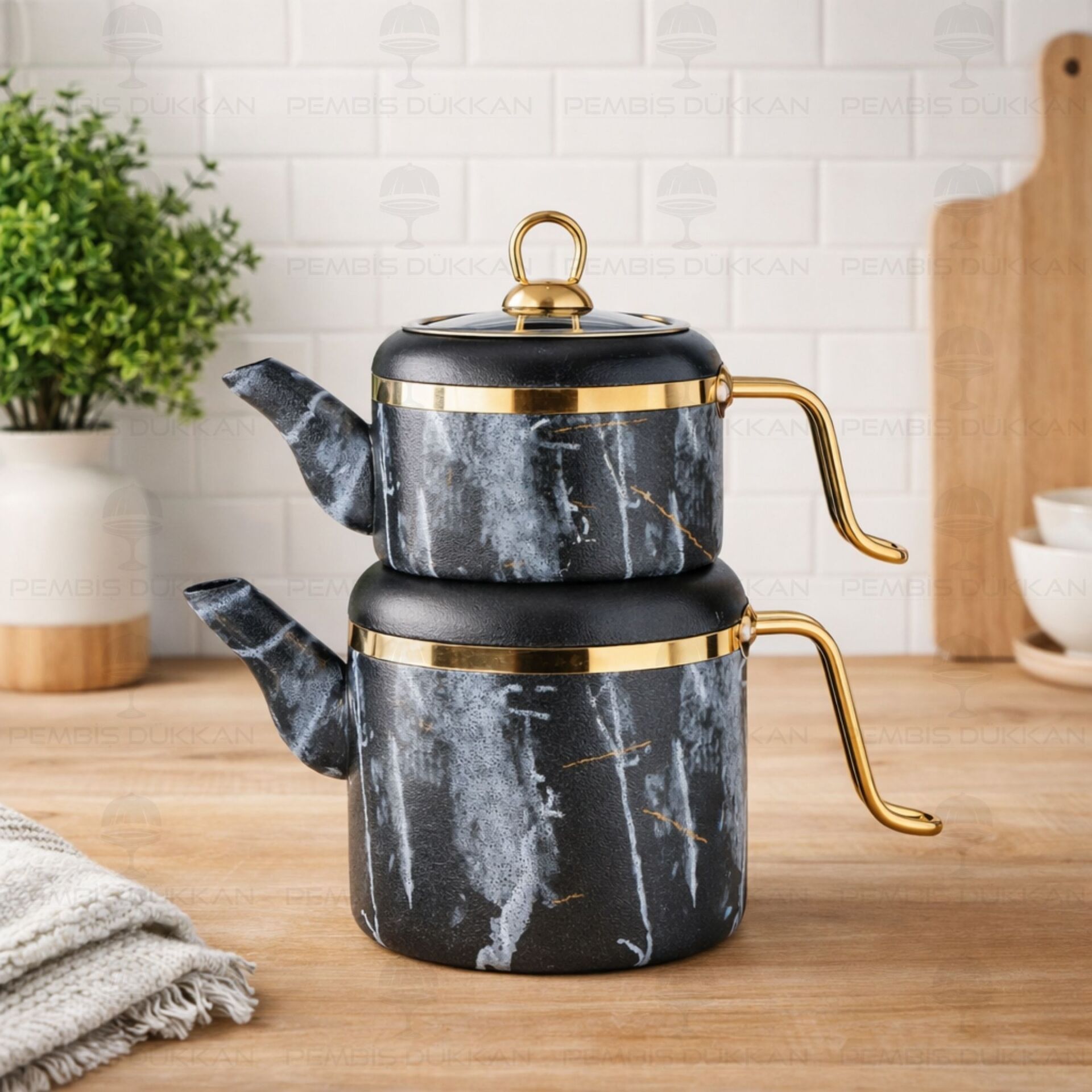 SİYAH OOLONG GRANİT ÇAYDANLIK