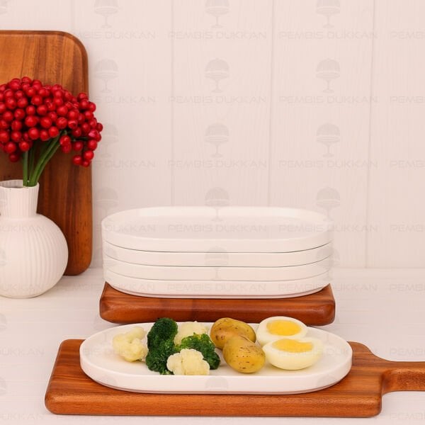 1 ADET VALENTE OVAL PORSELEN MASA ORTASI SERVİS (POR1912)﻿