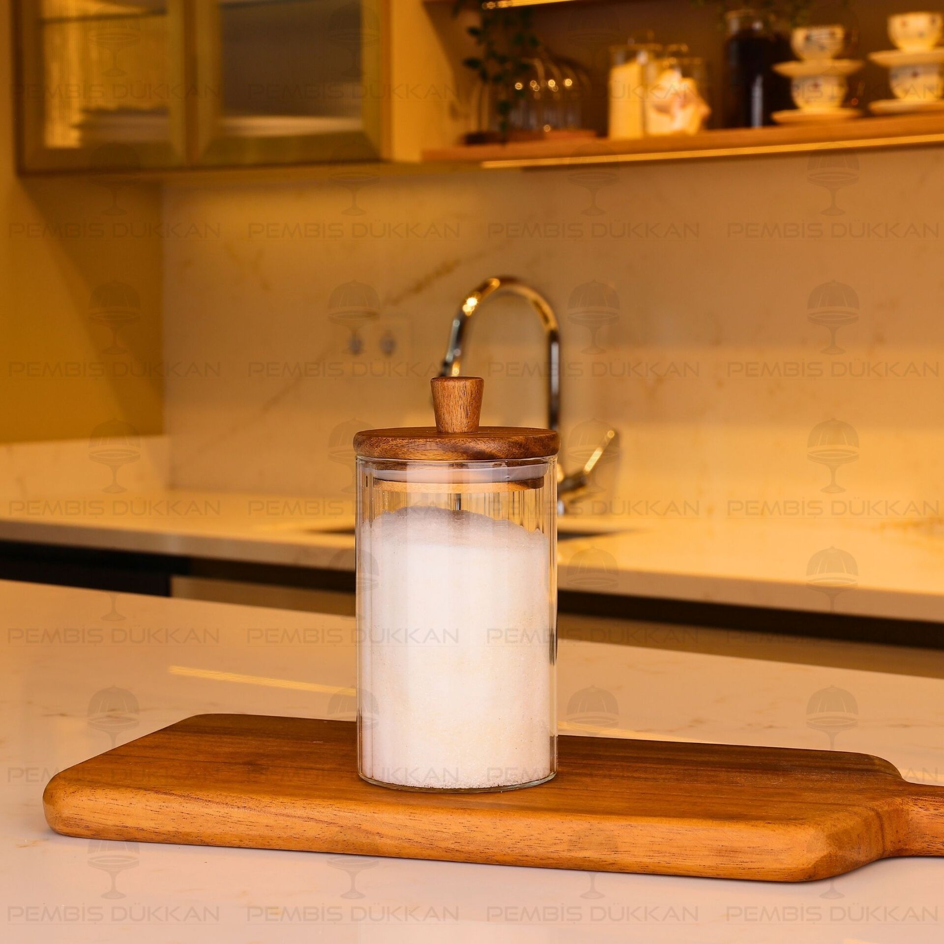 VERONA 420ML AKASYA KAPAKLI ÇİZGİLİ BAHARATLIK (BOR 0113)