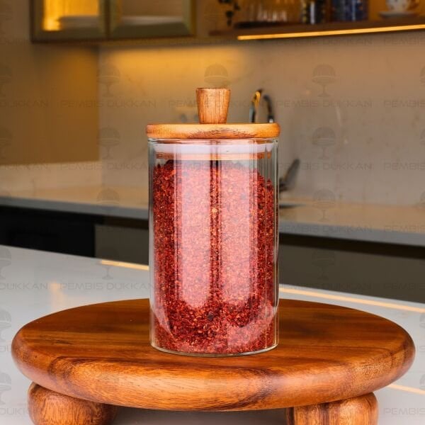 VERONA 420ML AKASYA KAPAKLI ÇİZGİLİ BAHARATLIK (BOR 0113)