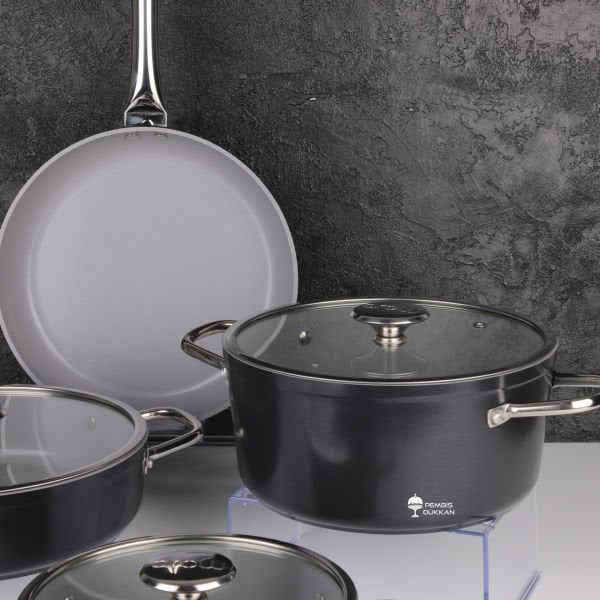 AROW CORNHİLL 7 PARÇA TENCERE SET SİYAH