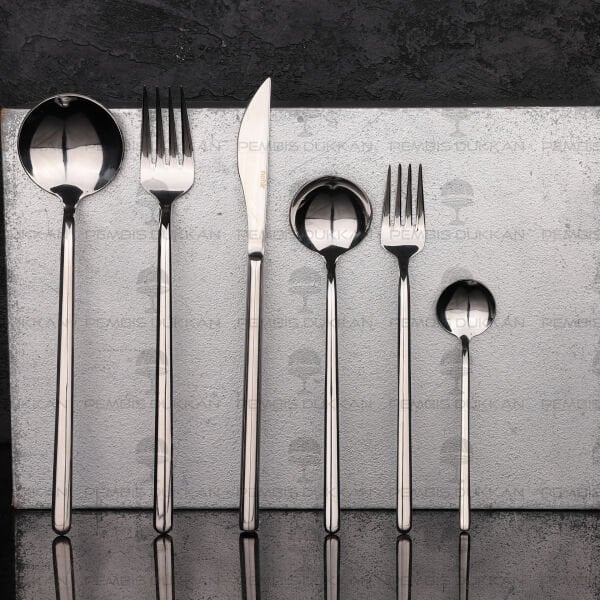 12 KİŞİLİK NEHİR SOFİA SADE 72 PARÇA PASLANMAZ ÇELİK ÇKB SET