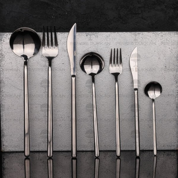 12 KİŞİLİK NEHİR SOFİA SADE 89 PARÇA PASLANMAZ ÇELİK ÇKB SET