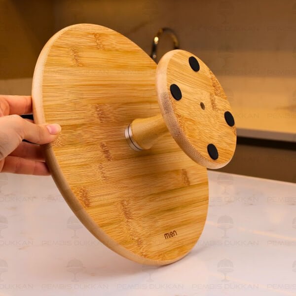 BAMBU 30CM AYAKLI DÖNER MEKANİZMALI PASTA STANDI (1567)