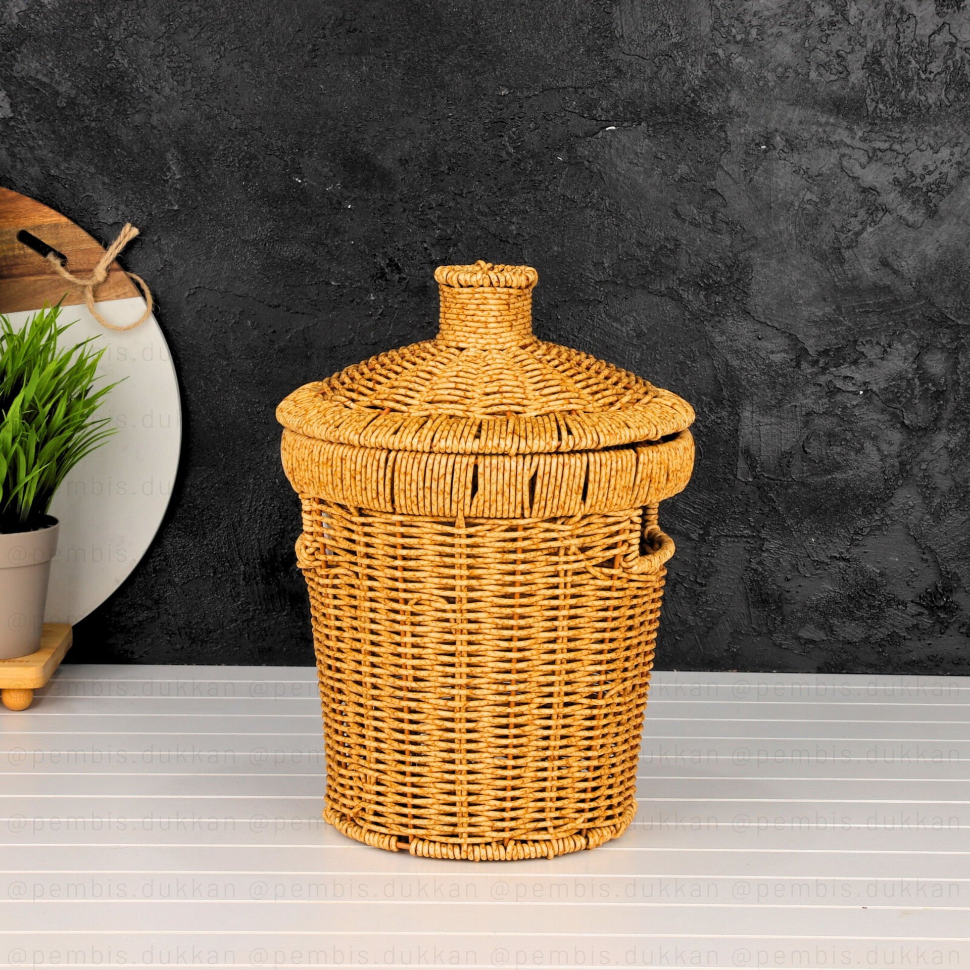1 ADET RATTAN LİMON-SARIMSAK SEPETİ