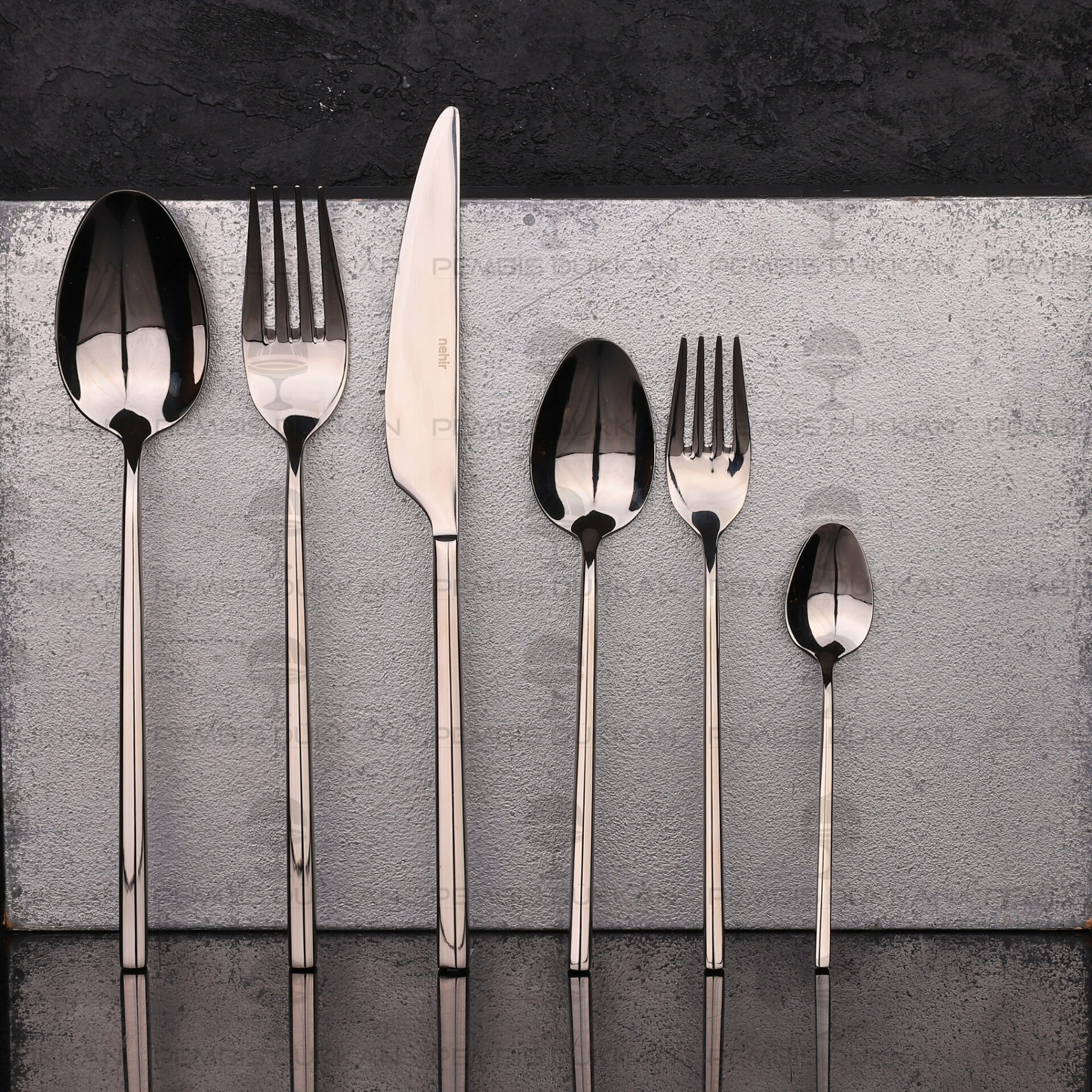 12 KİŞİLİK NEHİR GLORİA SADE 72 PARÇA PASLANMAZ ÇELİK ÇKB SET