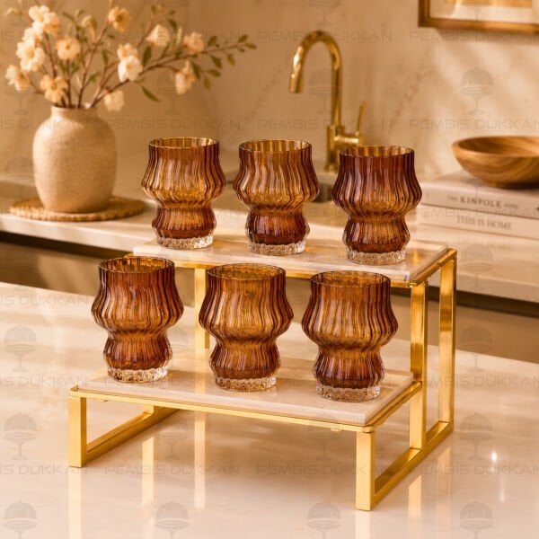 VİNTAGE FLAME 6 KİŞİLİK KAHVE YANI BARDAK