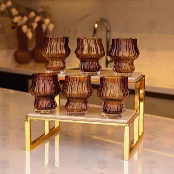 VİNTAGE FLAME 6 KİŞİLİK KAHVE YANI BARDAK