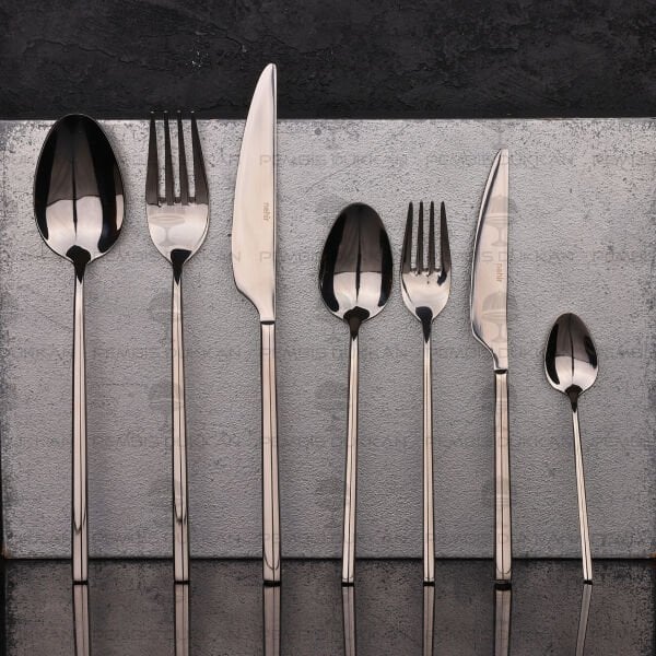 12 KİŞİLİK NEHİR GLORİA SADE 84 PARÇA PASLANMAZ ÇELİK ÇKB SET