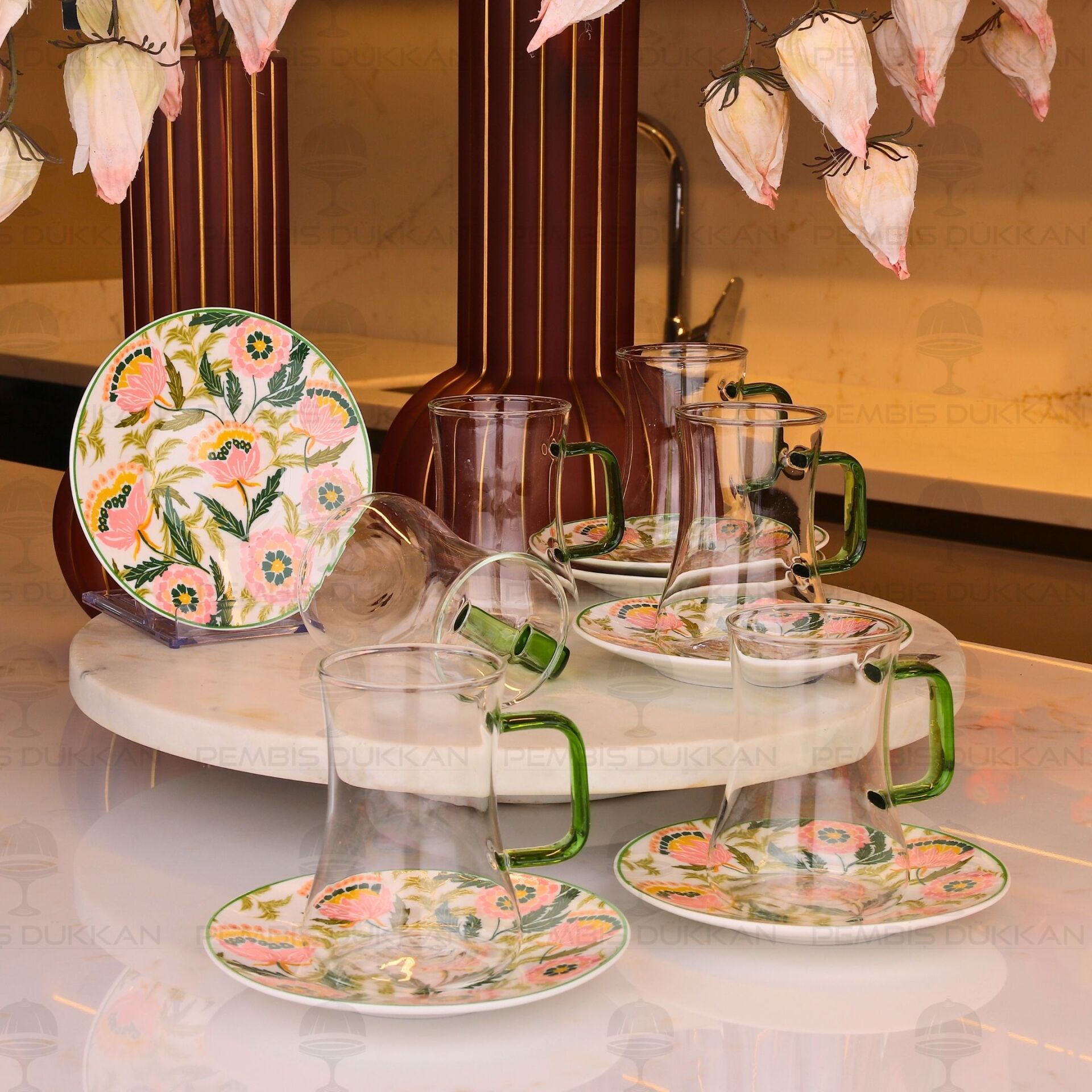 VİVİDA 6 KİŞİLİK 12 PARÇA ÇAY BARDAK TAKIMI