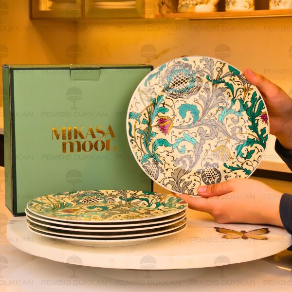 Turguoise 6lı Pasta Tabağı Takımı 20 cm