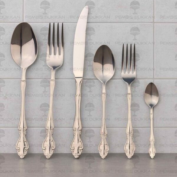 6 KİŞİLİK NEHİR ADRİANA SADE 36 PARÇA PASLANMAZ ÇELİK ÇKB SET