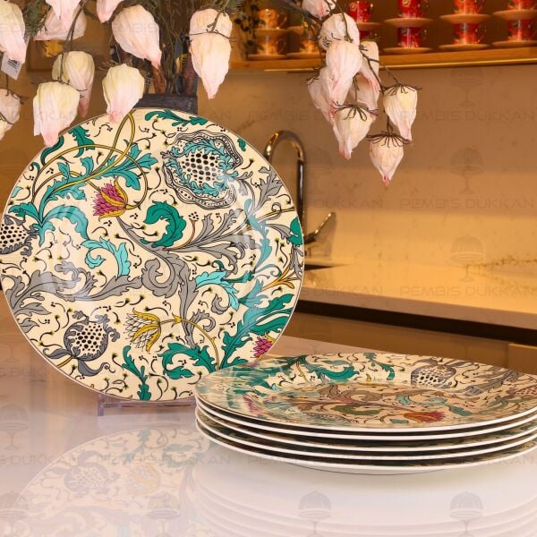 TURGUOİSE 6LI SERVİS TABAĞI TAKIMI