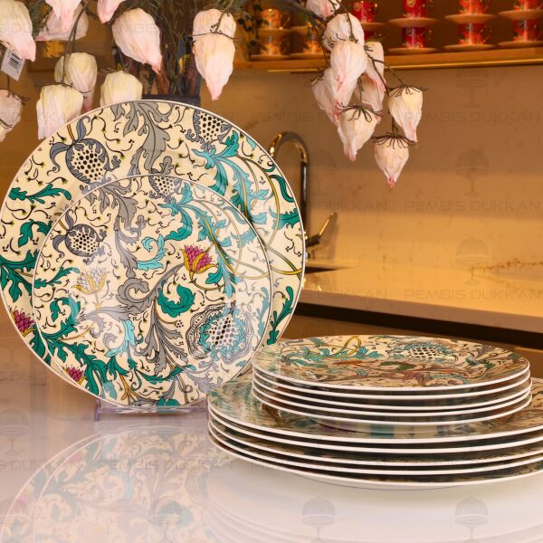 TURGUOİSE 6LI SERVİS TABAĞI TAKIMI