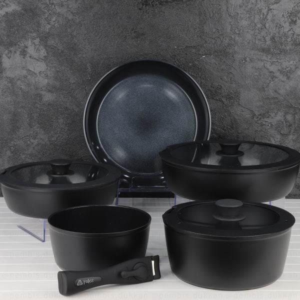 FALEZ AURİS TAK ÇIKAR KULP TENCERE SET SİYAH