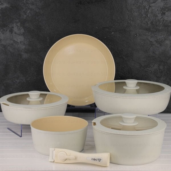 FALEZ AURİS TAK ÇIKAR KULP TENCERE SET KREM