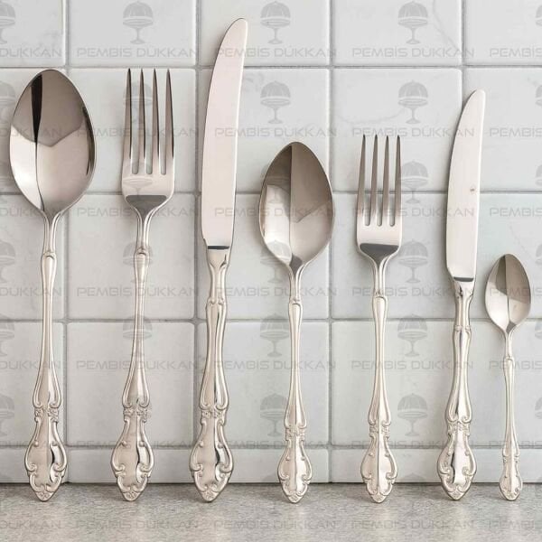 12 KİŞİLİK NEHİR ADRİANA SADE 89 PARÇA PASLANMAZ ÇELİK ÇKB SET
