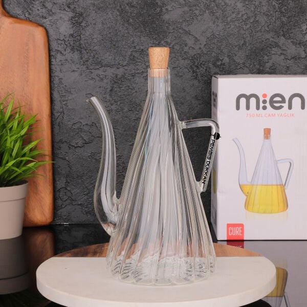 MN ÇİZGİLİ İBRİK MODEL 750ML BORASİLİKAT CAM YAĞDANLIK (1S29)