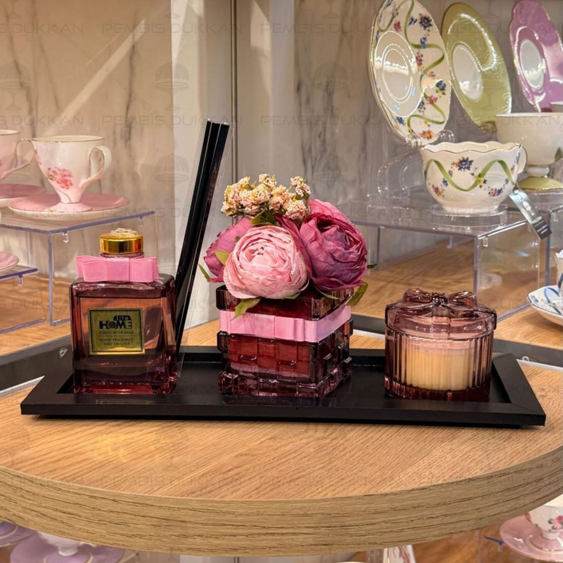 4 PARÇA POMEC RANATE PEMBE ODA KOKULU SET