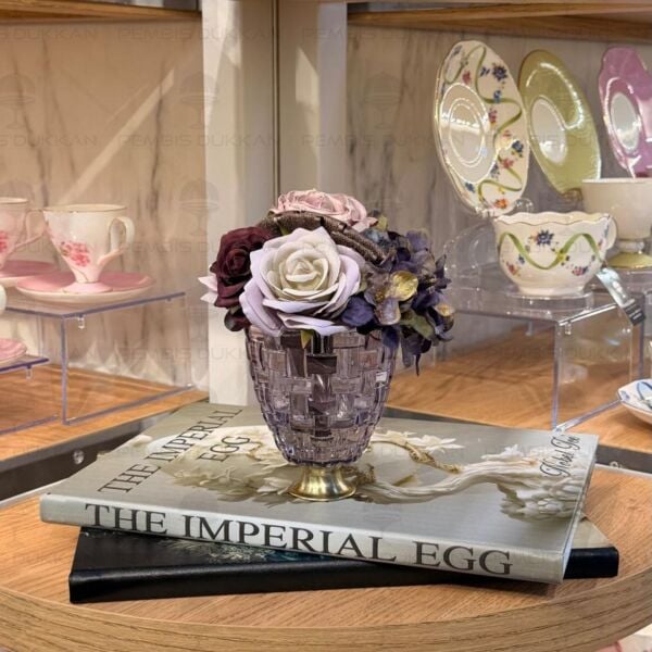 1 ADET SPREY HEDİYELİ CAM VAZOLU YAPAY ÇİÇEK (RENK SEÇİNİZ) NO1