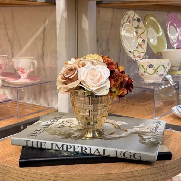 1 ADET SPREY HEDİYELİ CAM VAZOLU YAPAY ÇİÇEK (RENK SEÇİNİZ) NO1