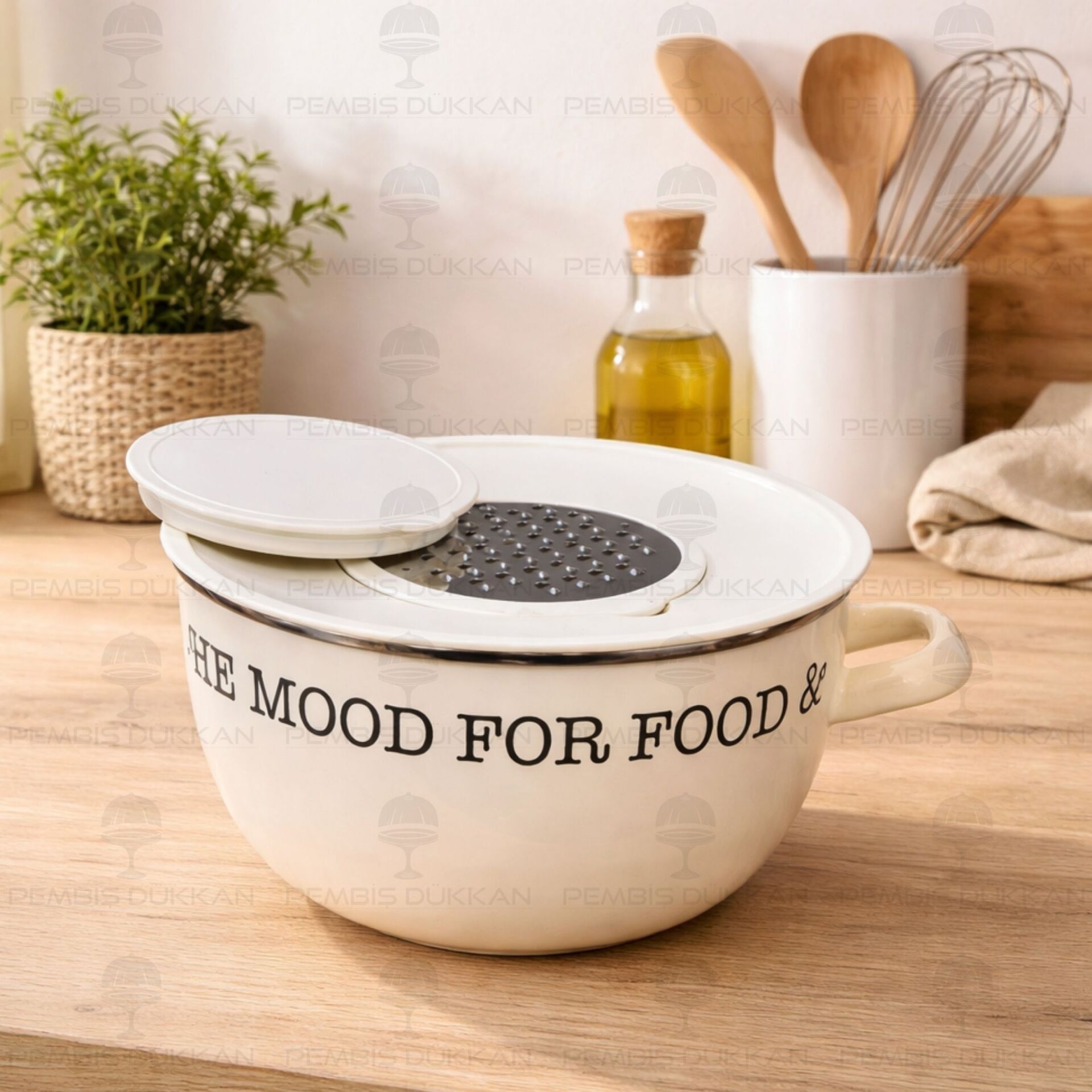 24CM EMAYE 4 PARÇA KARIŞTIRMA KABI (1026B)