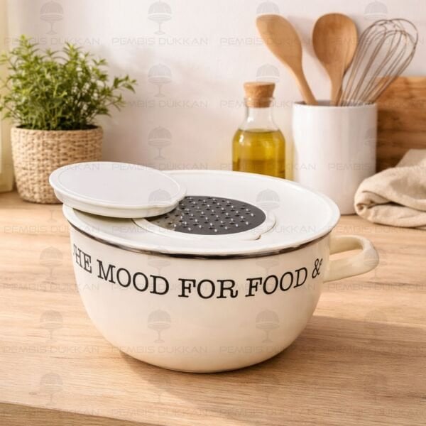 24CM EMAYE 4 PARÇA KARIŞTIRMA KABI (1026B)