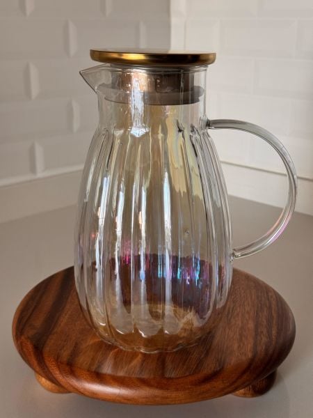 SAVİO LÜSTER ÇİZGİLİ BOROSİLİKAT CAM 1900 ML SÜRAHİ (16402)