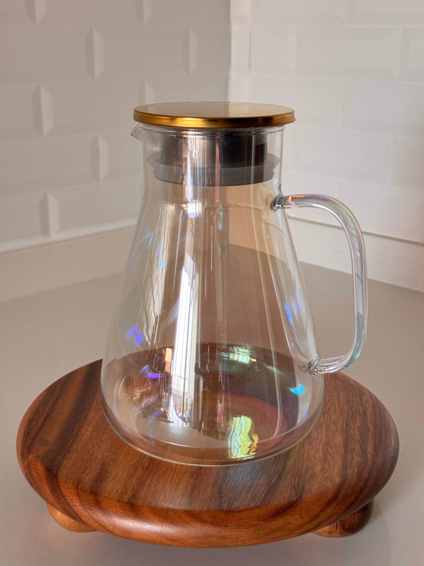 SAVİO WOOD BOROSİLİKAT CAM 2200 ML SÜRAHİ (16400)
