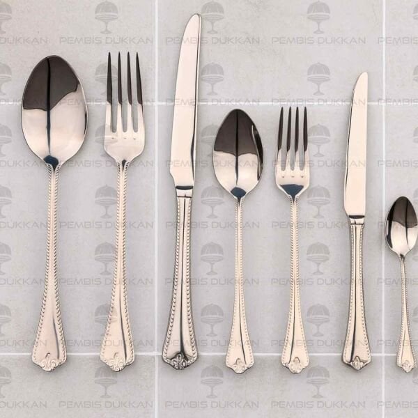 12 KİŞİLİK NEHİR FULYA SADE 89 PARÇA PASLANMAZ ÇELİK ÇKB SET