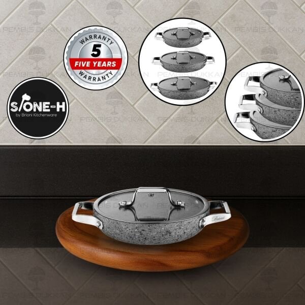 BRİONİ STONE-AGE 20 CM SAHAN TENCERE
