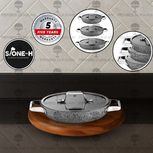 BRİONİ STONE-H 22 CM SAHAN TENCERE