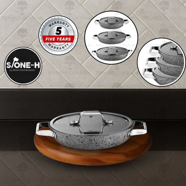 BRİONİ STONE-H 22 CM SAHAN TENCERE