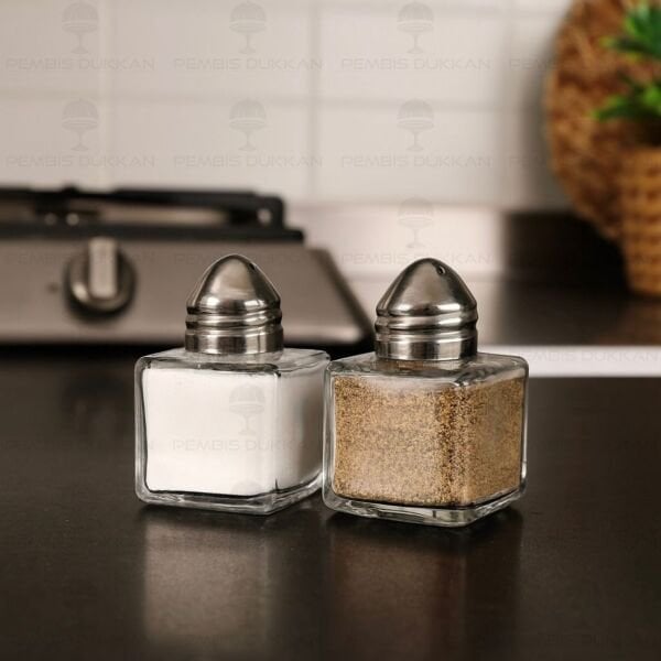 2Lİ MİNİK 20ml CAM TUZLUK & BİBERLİK