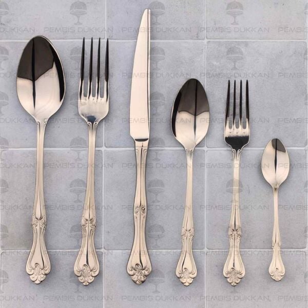 12 KİŞİLİK NEHİR LALEZAR SADE 72 PARÇA PASLANMAZ ÇELİK ÇKB SET