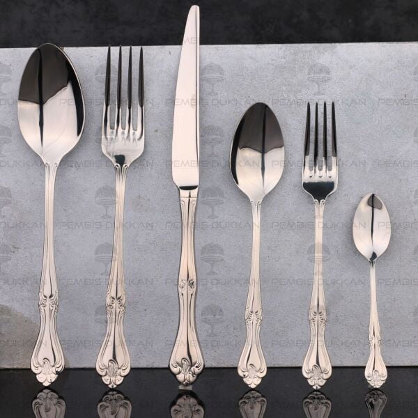 12 KİŞİLİK NEHİR LALEZAR SADE 72 PARÇA PASLANMAZ ÇELİK ÇKB SET