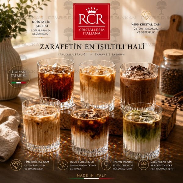 Rcr Crıstallerıa Italıana Timeless 6lı Kısa Meşrubat Bardağı