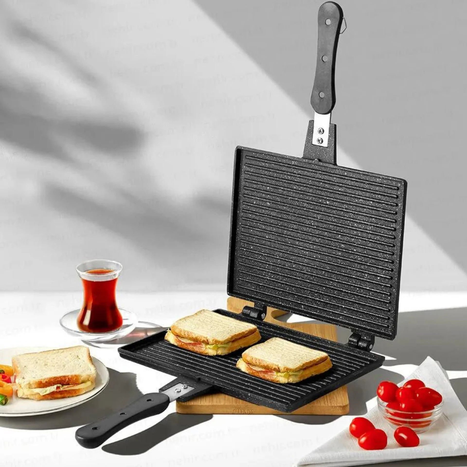 NEHİR ALÜMİNYUM DÖKÜM LÜKS TOST TAVASI BÜYÜK