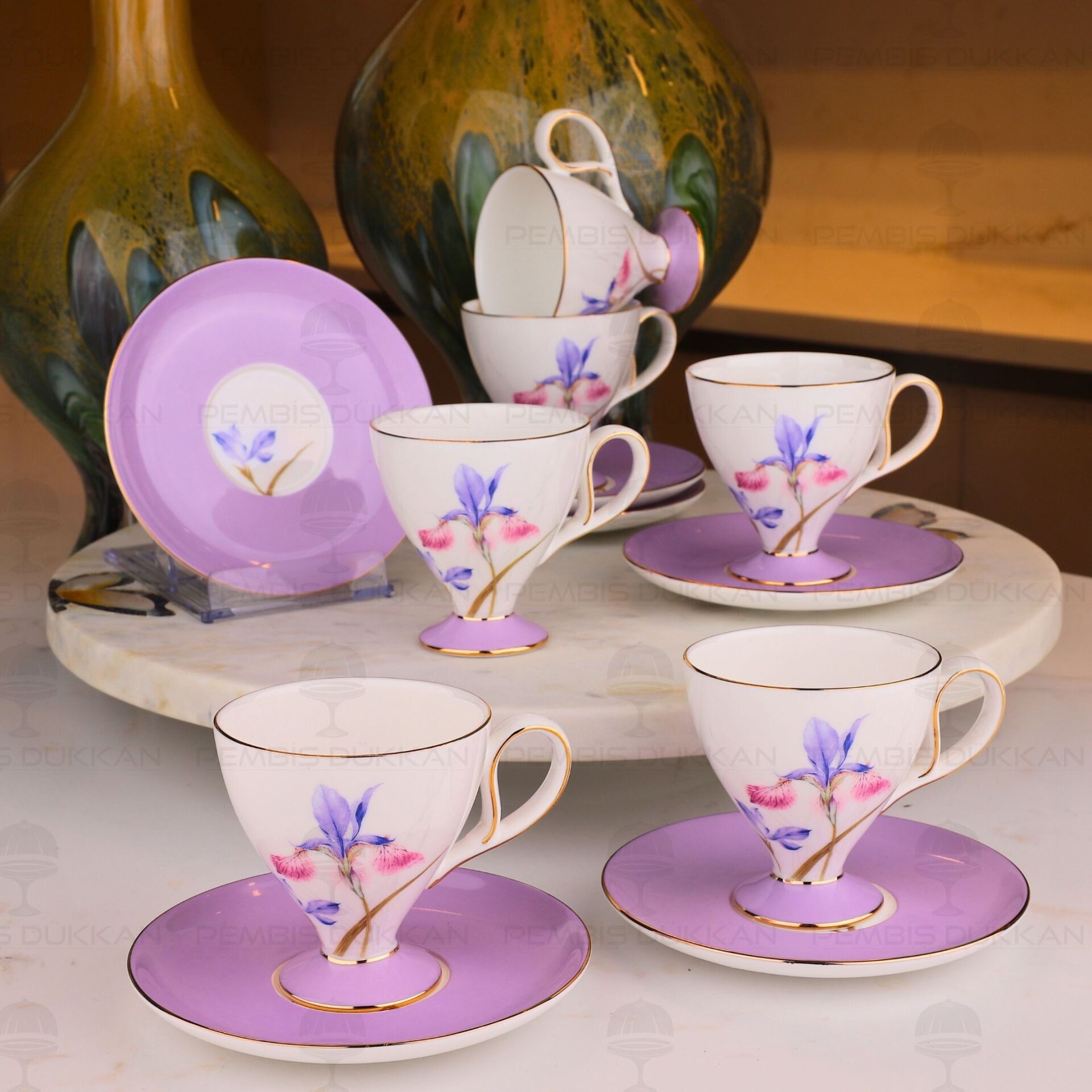 LİLA ROYAL CHARME-VERONICA 6 KİŞİLİK KAHVE FİNCAN TAKIMI  (ROY-0108)