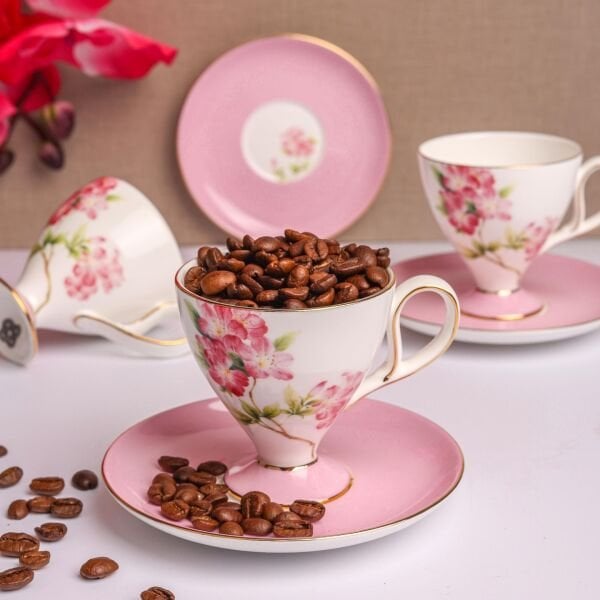 PEMBE ROYAL CHARME-VERONICA 6 KİŞİLİK KAHVE FİNCAN TAKIMI (ROY-0110)