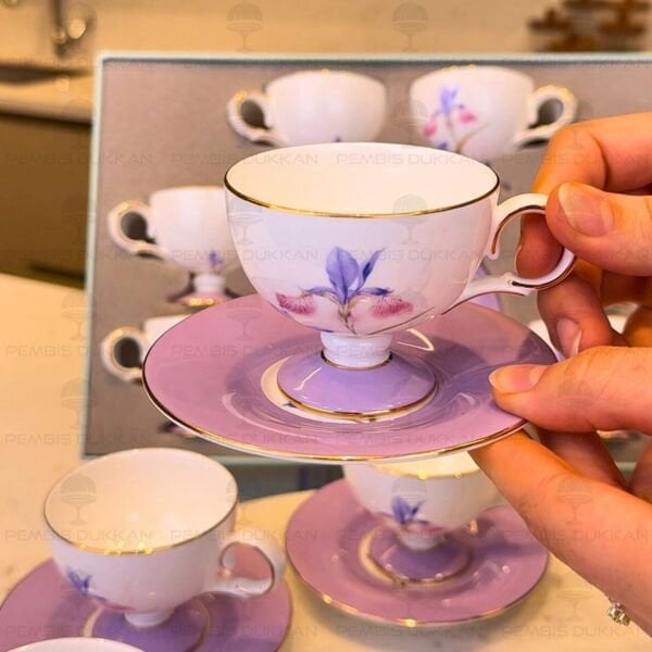 LİLA ROYAL CHARME-VERONICA 6 KİŞİLİK KAHVE FİNCAN TAKIMI (ROY-0103)