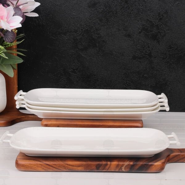 Perla Oval Porselen Yemek Masa Ortası Servis (POR1917)