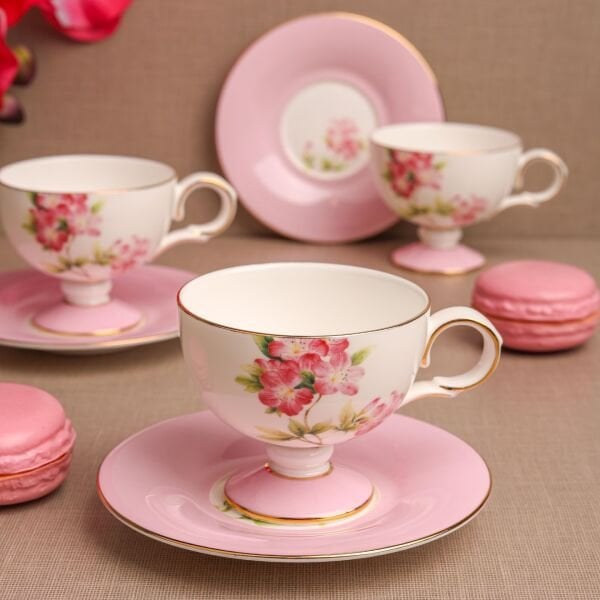 PEMBE ROYAL CHARME-VERONICA 6 KİŞİLİK KAHVE FİNCAN TAKIMI (ROY-0105)