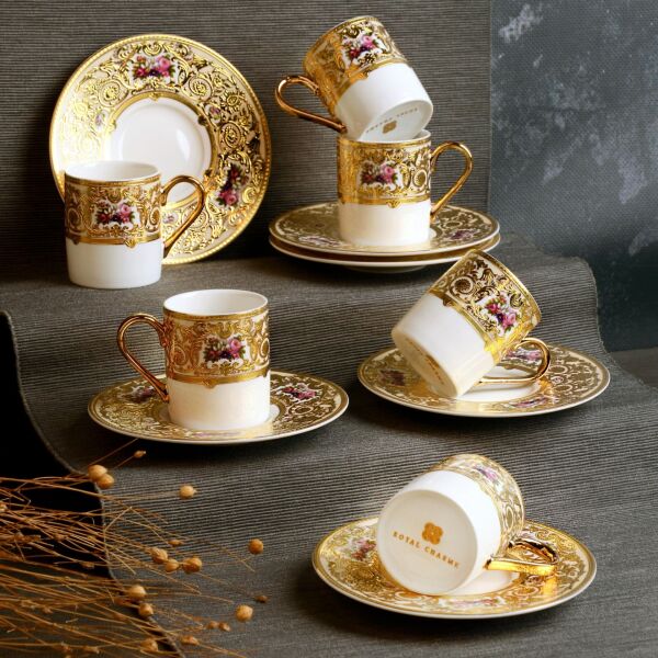 ROYAL CHARME-VOYAGE 24 K. ALTIN 6 KİŞİLİK KAHVE FİNCAN TAKIMI (ROY-0020)